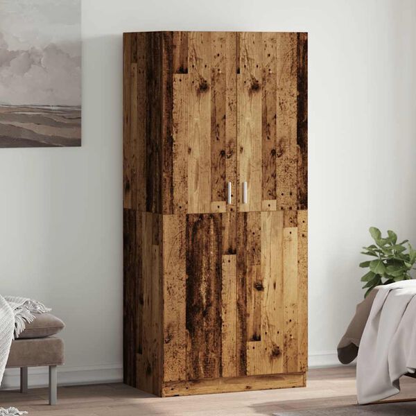 vidaXL Riidekapp Old Wood 80x52x180 cm Engineered Wood
