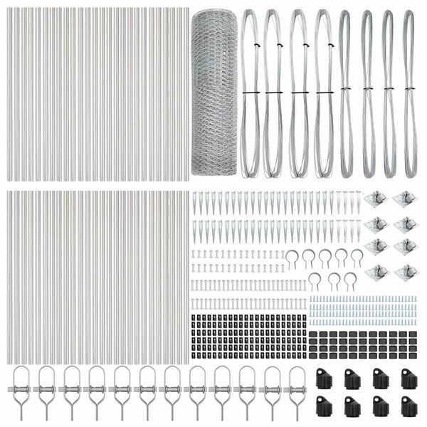 vidaXL Aiapost H&otilde;bedane 100 x 0,6 m (25 mm v&otilde;rgu) Teras