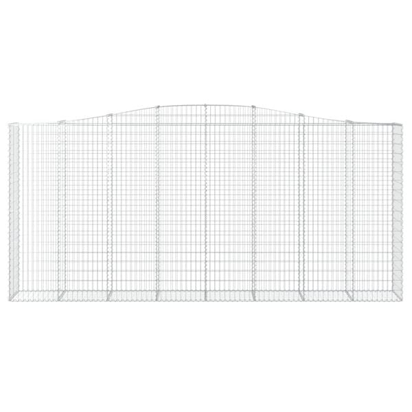 vidaXL kaarekujuline gabioonkorv, 400x50x180/200 cm, tsingitud raud
