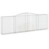 vidaXL kaarekujulised gabioonkorvid 7 tk, 400x30x120/140 cm, raud
