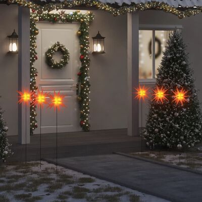 vidaXL jõulutuled ogadega 3 tk, LED, kokkupandav, punane, 35 cm