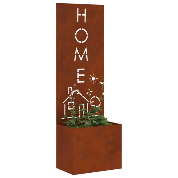 vidaXL Aia privaatsuse kate Rooste 50 x 140 cm Kulunud teras