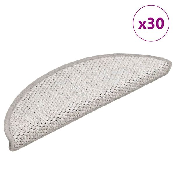 vidaXL Trepimatid Isekleepuvad Sisal-Look 30 tk 56x17x3 cm Platina