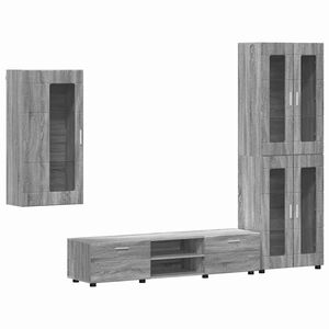 vidaXL Telerikapi komplekt sahtliga FLORIN 3 pcs Hall Sonoma Tehispuit