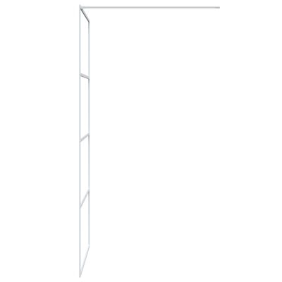 vidaXL dušinurga sein, valge, 90 x 195 cm, läbipaistev ESG-klaas
