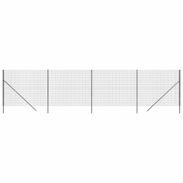 vidaXL traataed, antratsiithall, 2x10 m, tsingitud teras