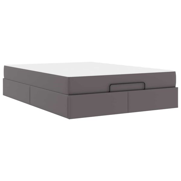 vidaXL Voodiraam madratsiga madratsiga 2 pcs Hall PVC