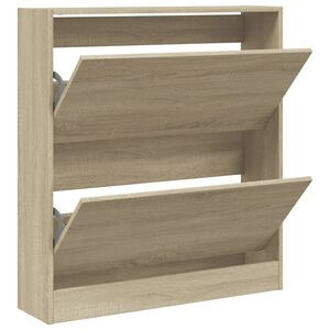 vidaXL jalatsikapp, Sonoma tamm, 80 x 21 x 87,5 cm, tehispuit