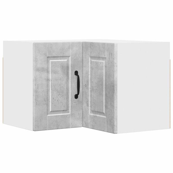 vidaXL K&ouml;&ouml;gikapp riiuliga uksega Betoonhall 57 x 57 x 40 cm Tehispuit