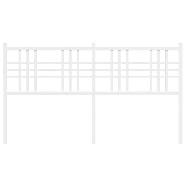vidaXL metallist vahetatav voodipeats, valge, 160 cm