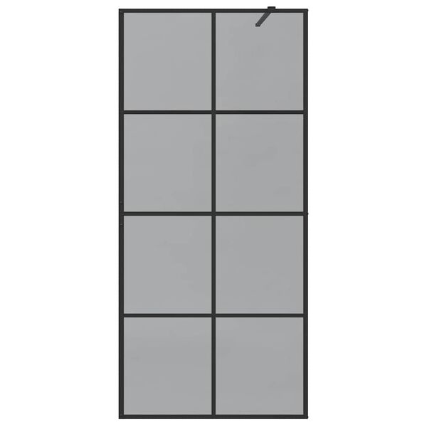 vidaXL K&auml;igurikka du&scaron;isein Must 90 x 195 cm karastatud klaas