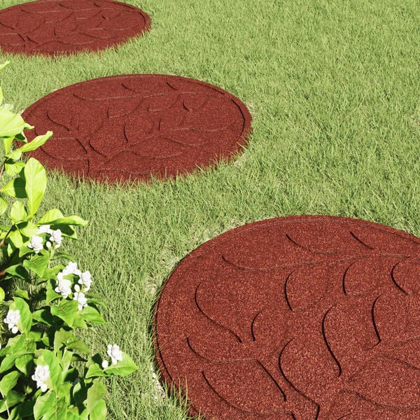 vidaXL Sammukhind 6 pcs Punane &Oslash; 44 x 2 cm Kumm