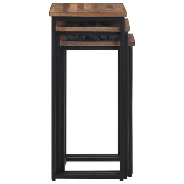 vidaXl üksteise alla mahtuvad kohvilauad 3 tk, tiikpuu