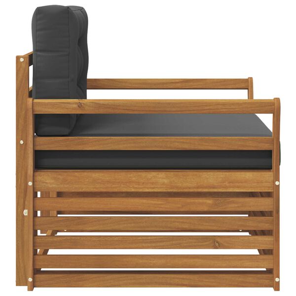 vidaXL V&auml;li diivanikomplekt Tugev akaatsiapuit ja pol&uuml;ester Neutraalne