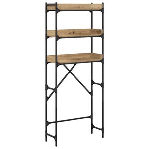 vidaXL Pesumasina riiul riiuliga K&auml;sit&ouml;&ouml;puu 67 x 25 x 163 cm Tehispuit