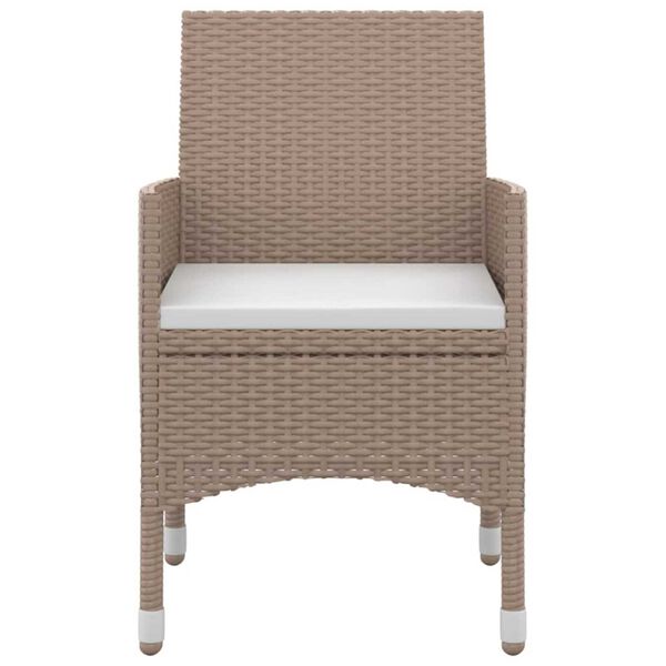 vidaXL 9-osaline aiamööblikomplekt patjadega, polürotang ja klaas