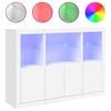 vidaXL puhvetkapid LED-tuledega 3 tk, valge, tehispuit