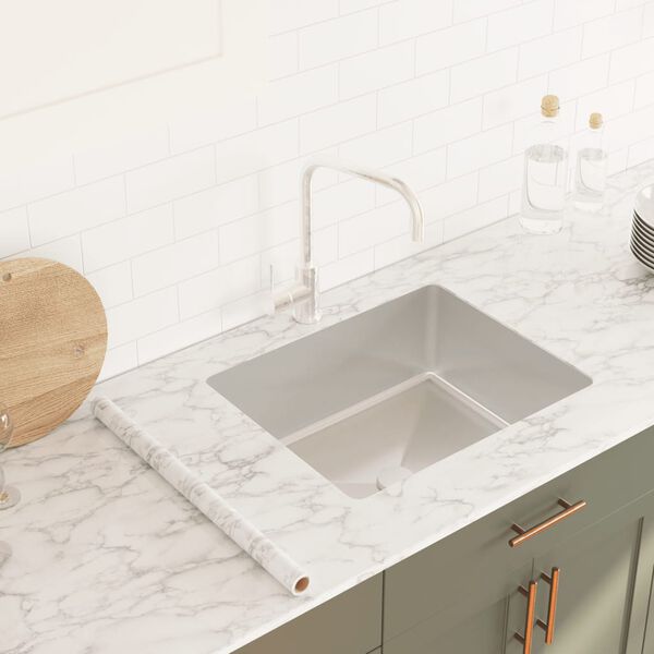 vidaXL isekleepuvad mööblikiled, valge marmor, 90 x 500 cm, PVC