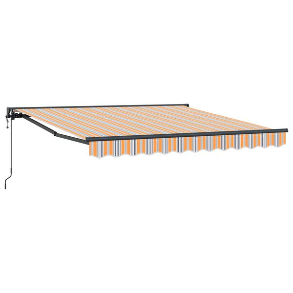 vidaXL K&auml;igukohandatav varikatus Sinine ja Oranž 350 x 250 cm