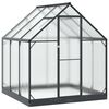 vidaXL Aia kasvuhoone uksega lukuga Antratsiit 183,5 x 183,5 x 207 cm