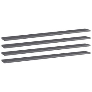 vidaXL riiuliplaadid 4 tk, hall, 100 x 10 x 1,5 cm, puitlaastplaat