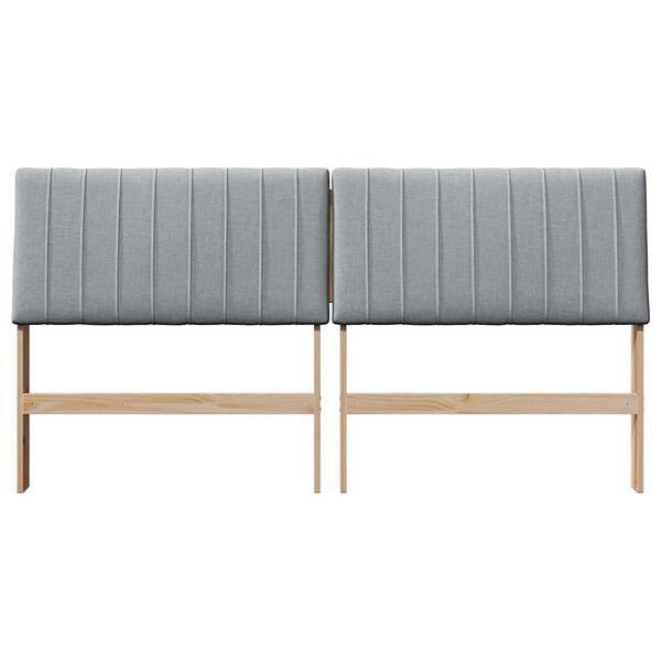 vidaXL Polsterdatud voodiots Helehall 200 cm Tahke m&auml;nd