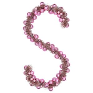 vidaXL J&otilde;ulupallide lipuvaks Roosa 186 cm Pol&uuml;st&uuml;reen