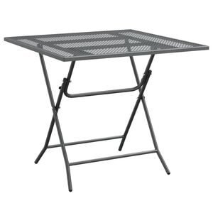 vidaXL aialaud, 80 x 80 x 72 cm, laiendatud metallv&otilde;rk, antratsiithall