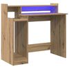 vidaXL Laud LED -ribatuledega K&auml;sit&ouml;&ouml;puu 97 x 45 x 90 cm Tehispuit