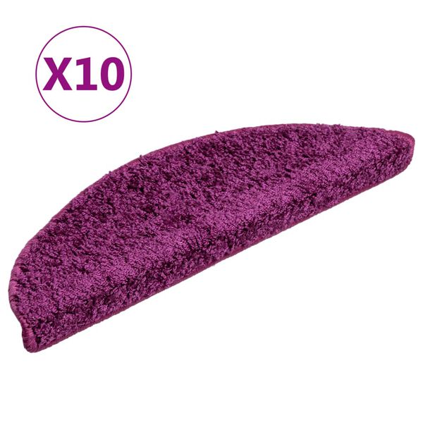 vidaXL trepimatid 10 tk 56 x 17 x 3 cm violetsed poolringikujulised