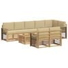 vidaXL V&auml;li diivanikomplekt 9 pcs Valge ja Beez 59 x 59 x 37 cm