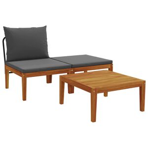 vidaXL 3 pcs Lounge komplekt Tugev akatsiapuu Naturaalne