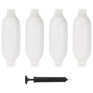vidaXL paadi kaitseraud 4 tk, valge, 41 x 11,5 cm, PVC