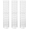 vidaXL ringikujulised gabioon taimelavad 3tk tsingitud teras Ø30x150cm