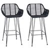 vidaXL Baaritool 2 pcs 55 x 52 x 92 cm Viinapuu ja raud