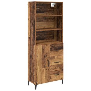 vidaXL K&otilde;rgushein sahtliga Vana puit 69,5 x 34 x 180 cm Tehispuit