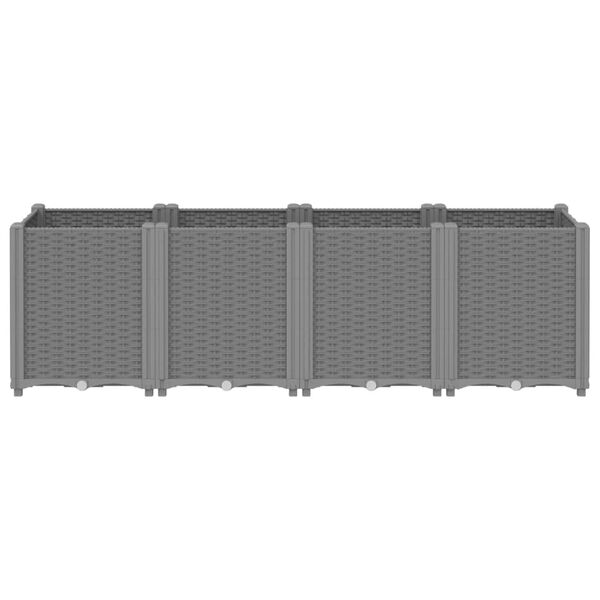 vidaXL aia taimekast, helehall, 160 x 40 x 53 cm, PP