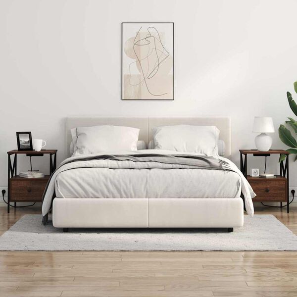 vidaXL &Ouml;&ouml;lambi kapp sahtliga Pruun tamme 41,5 x 40,5 x 55 cm Tehispuit