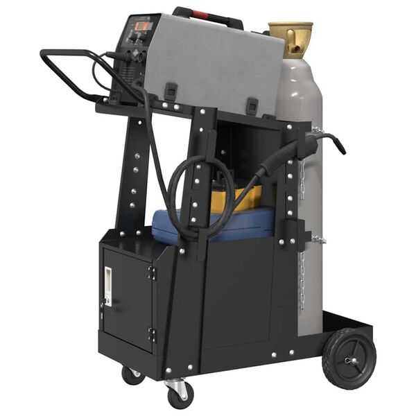 vidaXL Keevituskäru Must 90 x 46 x 96 cm Teras