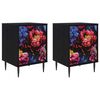 vidaXL &Ouml;&ouml;lambi kapp KIEL 2 tk Must tamm 36 x 33 x 51 cm Tehispuit