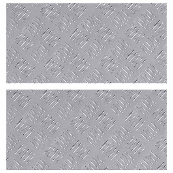 vidaXL Astme katte Ristk&uuml;lik 2 pcs H&otilde;bedane 50 x 25 cm Alumiinium