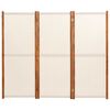 vidaXL 3 paneeliga ruumijagaja, kreemjasvalge, 210 x 180 cm