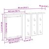 vidaXL Seinale kinnitatav riidepuu Suitsutatud tamm 85 x 10 x 45 cm