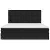 vidaXL LED-valgusega hoiuvoodi madratsiga Must 160 x 200 cm Samet