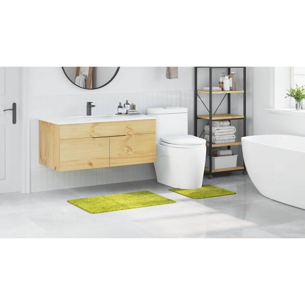 vidaXL Libisemiskindel vannimatti komplekt 2 pcs Roheline PP