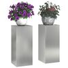 vidaXL Taimede alus 2 pcs H&otilde;bedane 24 x 24 x 55 cm Tsingitud teras