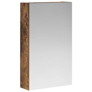 vidaXL Vannitoa peeglikapp riiuliga Suitsetatud tamm 30 x 10,5 x 50 cm