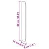 vidaXL Peatoe K&otilde;rv Valge 80 x 16 x 4 cm PVC