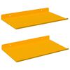 vidaXL Ujuv riiul 2 pcs Kollane sinep 30 x 18 x 2,5 cm Teras