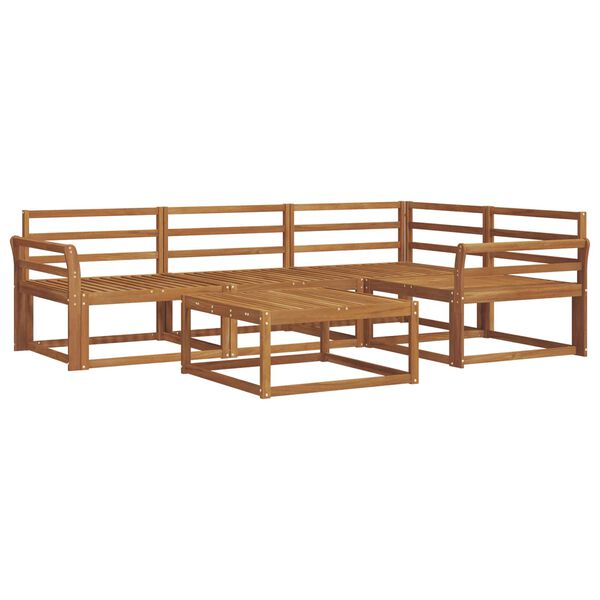 vidaXL V&auml;li diivanikomplekt 5 pcs Neutraalne Tugev akatsiapuu